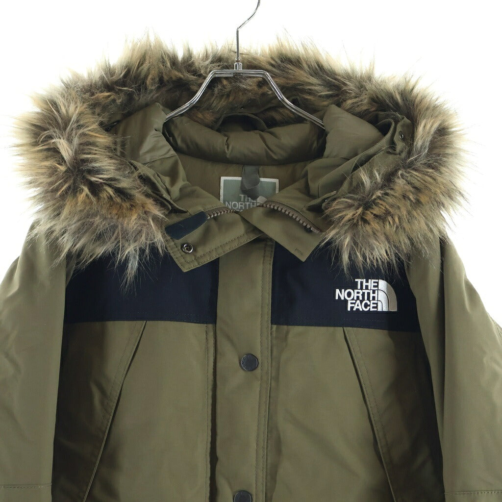 THE NORTH FACE(ザノースフェイス) GORE-TEX MOUNTAIN DOWN COAT ゴアテックス ジップアップ フーデッドマウンテンダウンコート ブラック/カーキ NDW91835