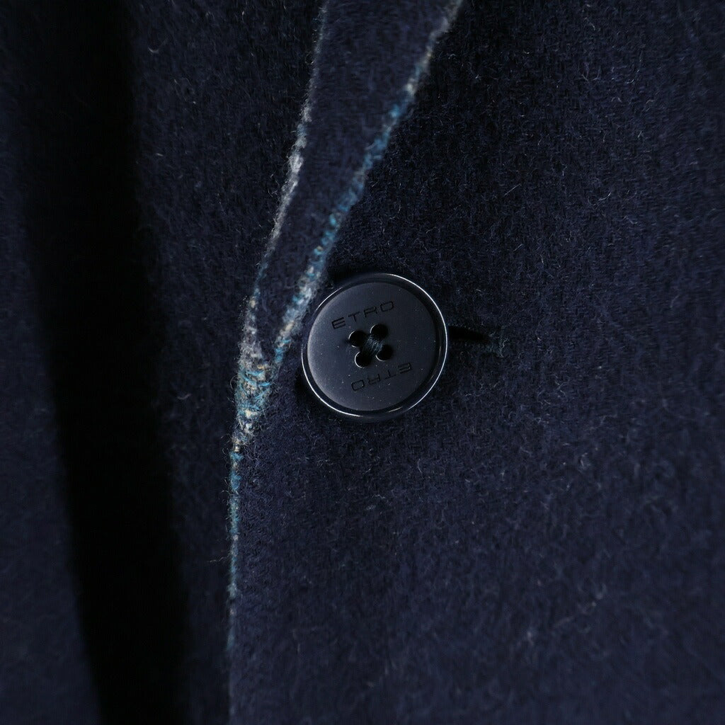 ETRO(エトロ) リバーシブル チェスターコート ネイビー/ブルー 222-1C342-0102