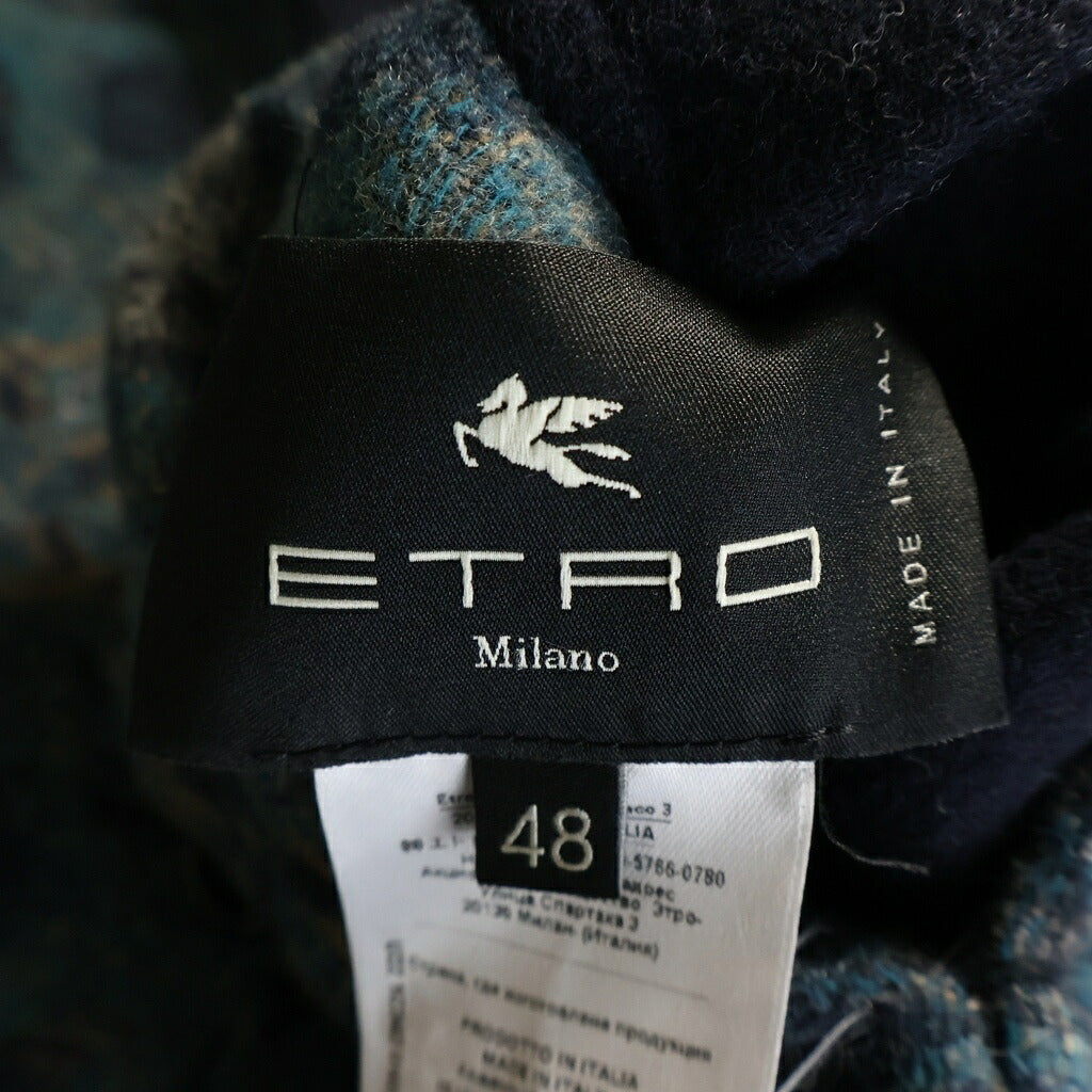 ETRO(エトロ) リバーシブル チェスターコート ネイビー/ブルー 222-1C342-0102