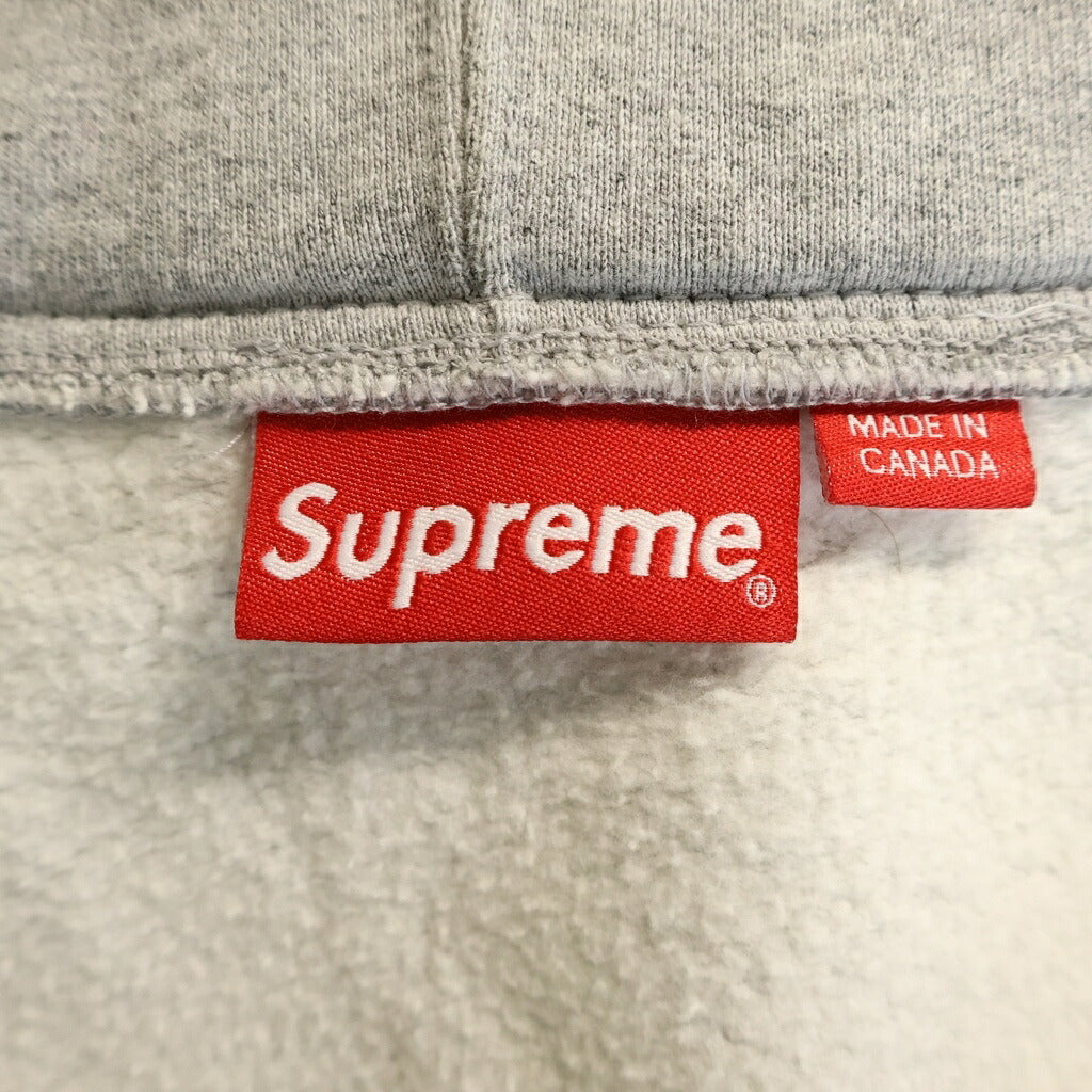 SUPREME(シュプリーム) 19SS Small Box Zip Up Sweatshirt ラバースモールボックスロゴ ジップアップスウェットパーカー グレー