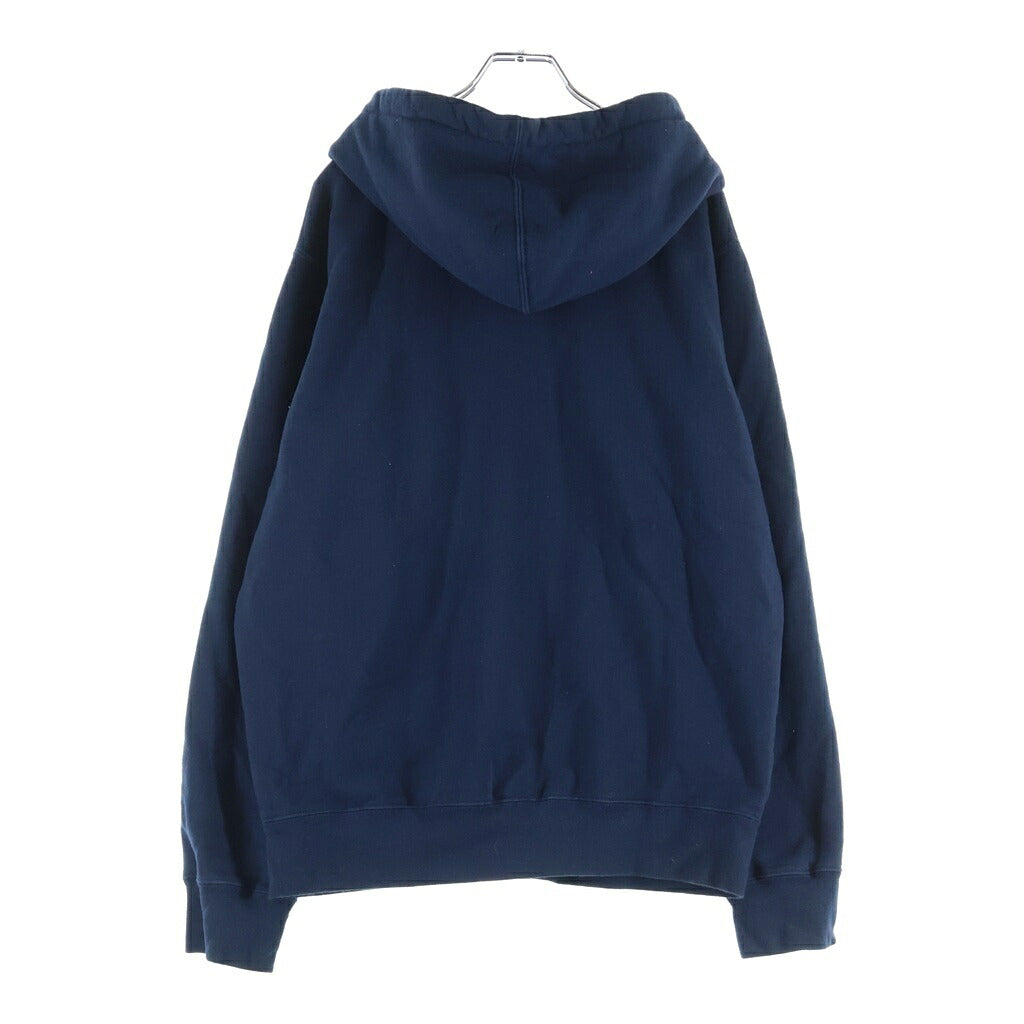 SUPREME(シュプリーム) 19SS Small Box Zip Up Sweatshirt ラバースモールボックスロゴ ジップアップスウェットパーカー ネイビー