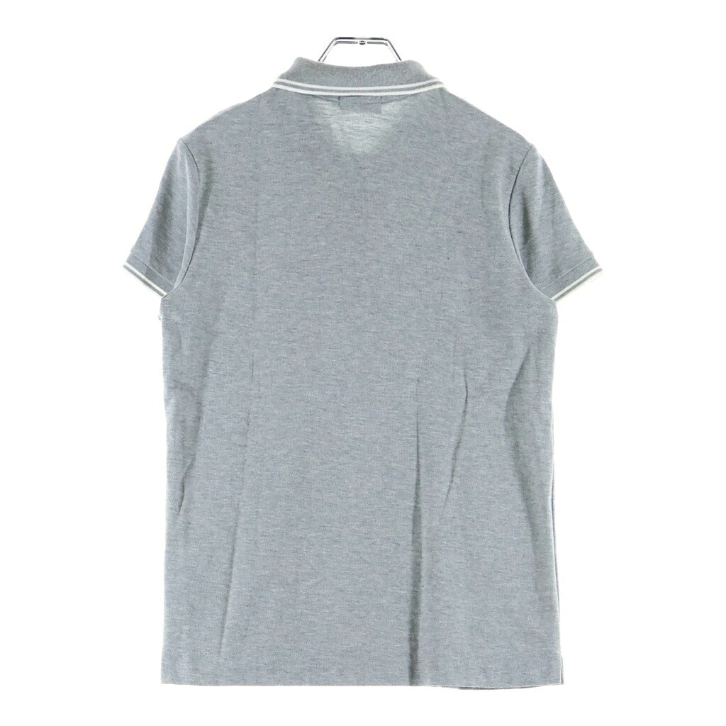 MONCLER(モンクレール) MAGLIA POLO MANICA CORTA ワッペンロゴ 半袖ポロシャツ グレー 410938350900