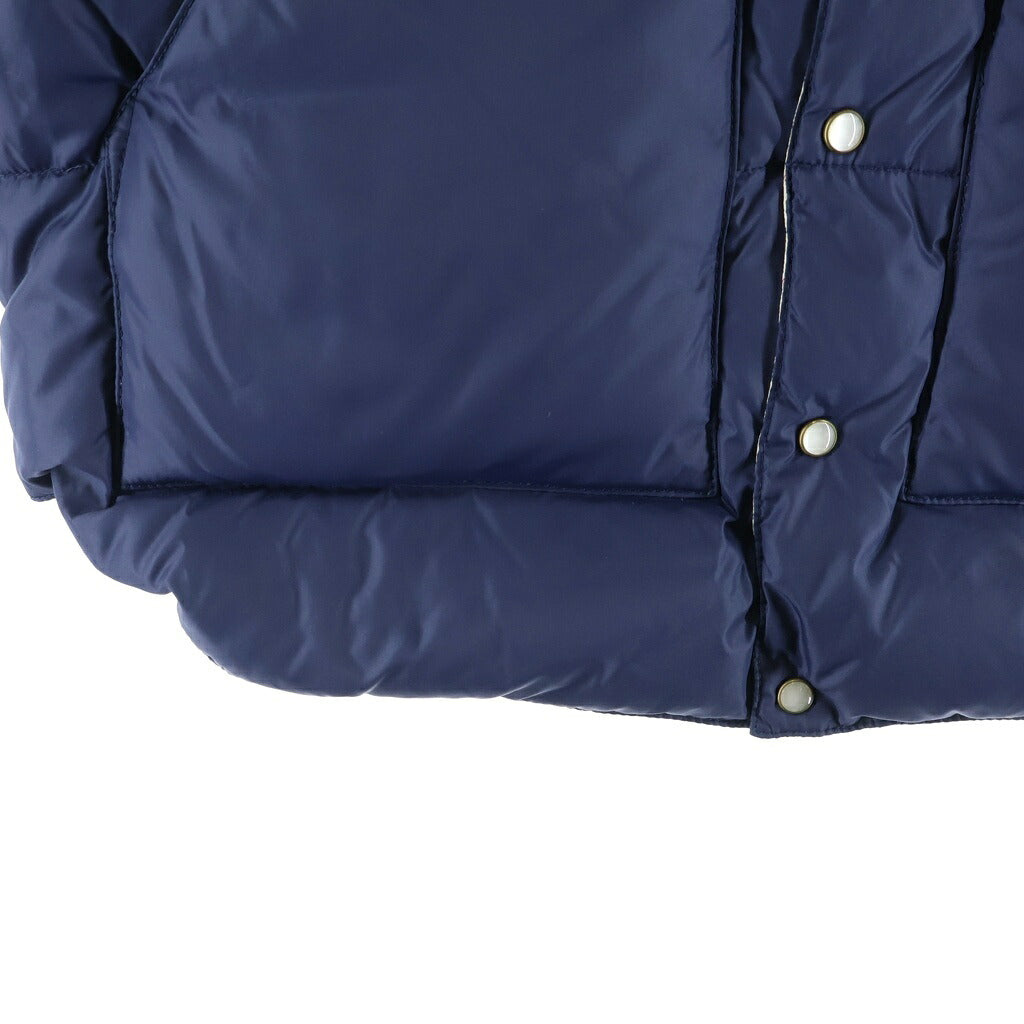 ROCKY MOUNTAIN(ロッキーマウンテン) CHRISTY VEST クリスティ レザー切り替え ダウンベスト ブラウン/ネイビー 450-432-93