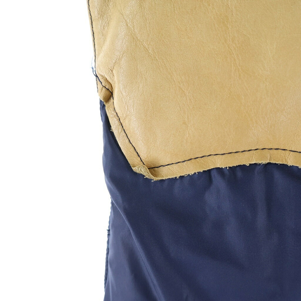 ROCKY MOUNTAIN(ロッキーマウンテン) CHRISTY VEST クリスティ レザー切り替え ダウンベスト ブラウン/ネイビー 450-432-93