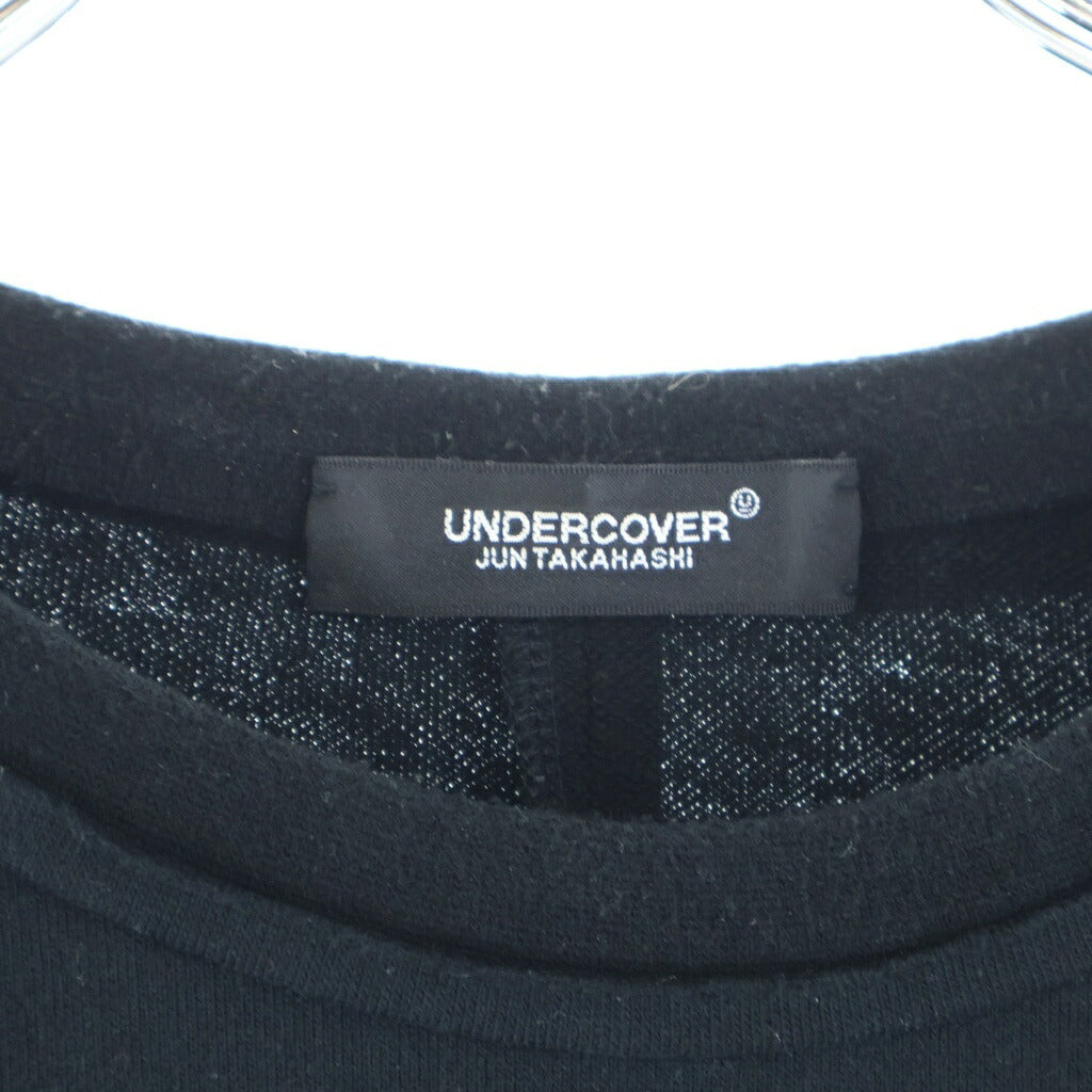 UNDERCOVER(アンダーカバー) 25SS ミニ裏毛カサネハギスウェット クルーネックスウェットトレーナー ブラック UC1E4805-2