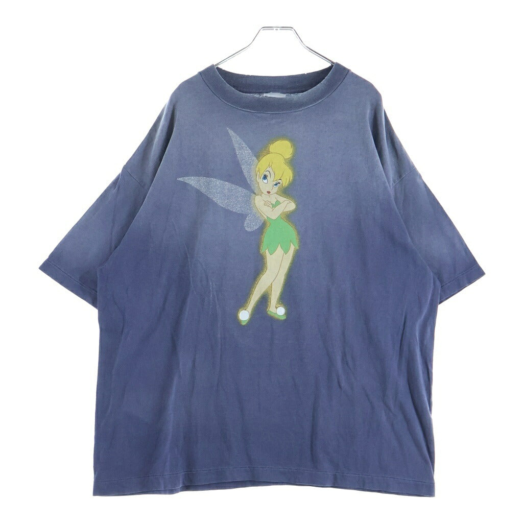 SAINT MICHAEL(セントマイケル) 26SS ×DISNEY TINKER BELL DSN_SS TEE ディズニー ティンカーベル プリントTシャツ 半袖クルーネックカットソー ネイビー SM-MK8-0000-C79