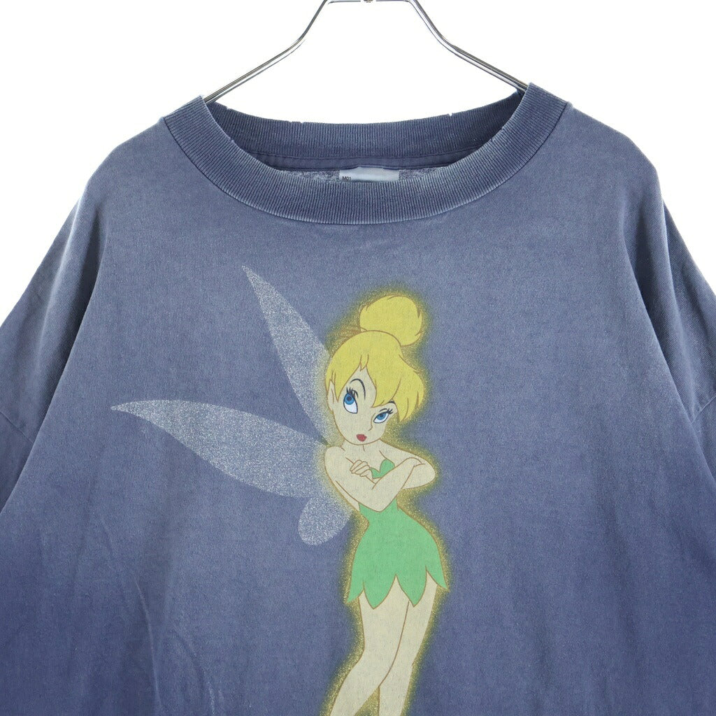SAINT MICHAEL(セントマイケル) 26SS ×DISNEY TINKER BELL DSN_SS TEE ディズニー ティンカーベル プリントTシャツ 半袖クルーネックカットソー ネイビー SM-MK8-0000-C79
