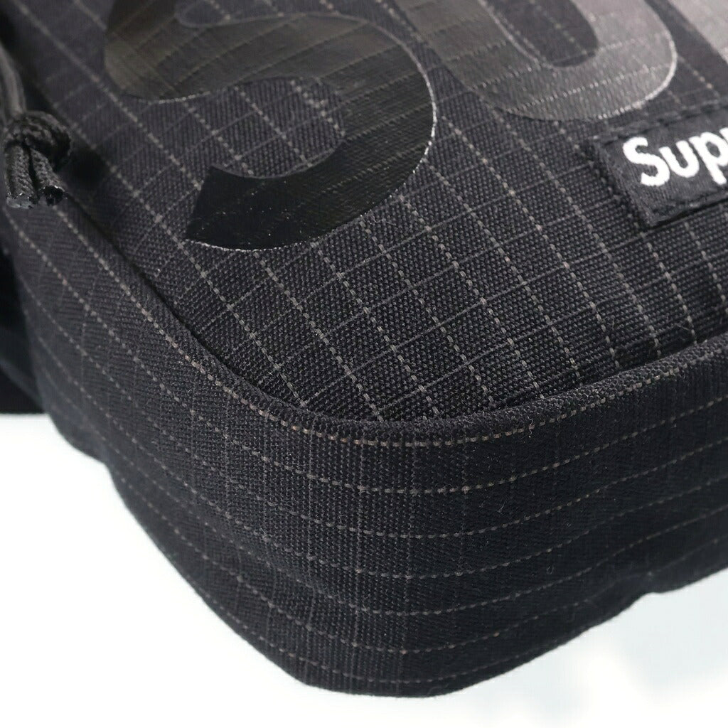 SUPREME(シュプリーム) 24SS Shoulder Bag リップストップ ロゴプリント ショルダーバッグ ブラック