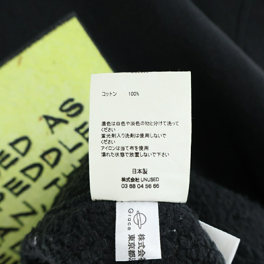 UNUSED(アンユーズド) ×BEAUTY&YOUTH ビューティーアンドユース別注 白雪姫 プリント クルーネック スウェット トレーナー ブラック US2395
