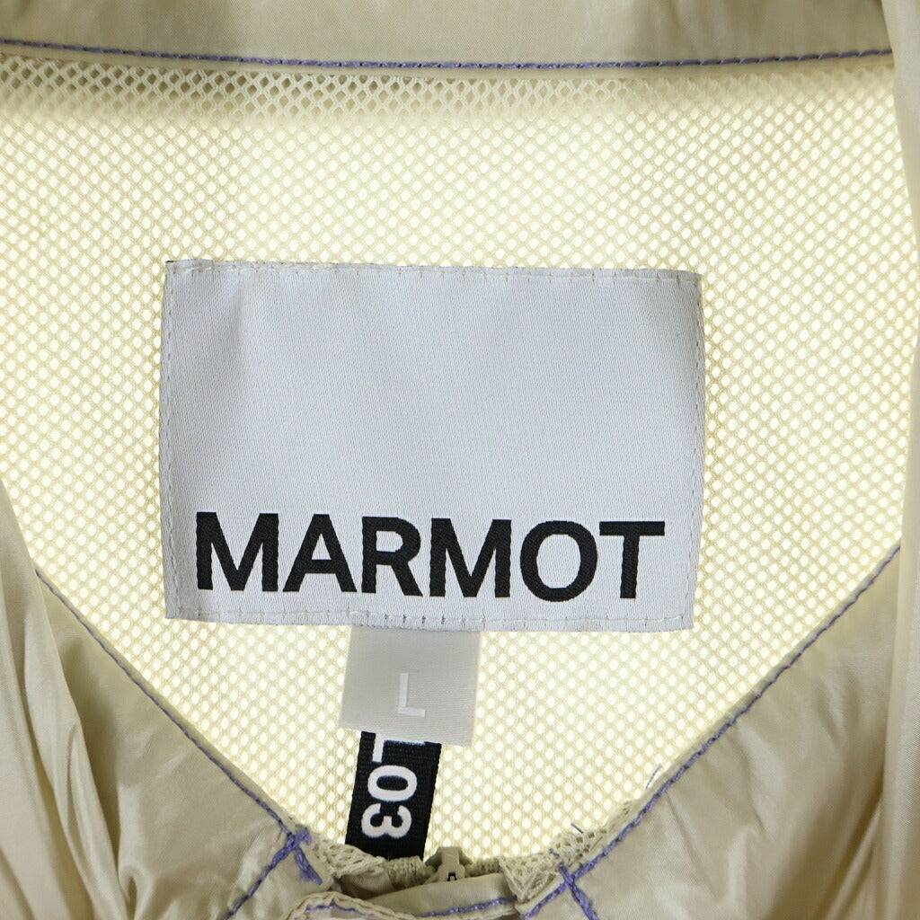 NO BRAND(ノーブランド) 24SS MARMOT CAPITAL マーモット キャピタル NYLON COLOR STITCH SHIRTS ナイロンカラーステッチ 長袖シャツジャケット ベージュ 24SS-L3-04