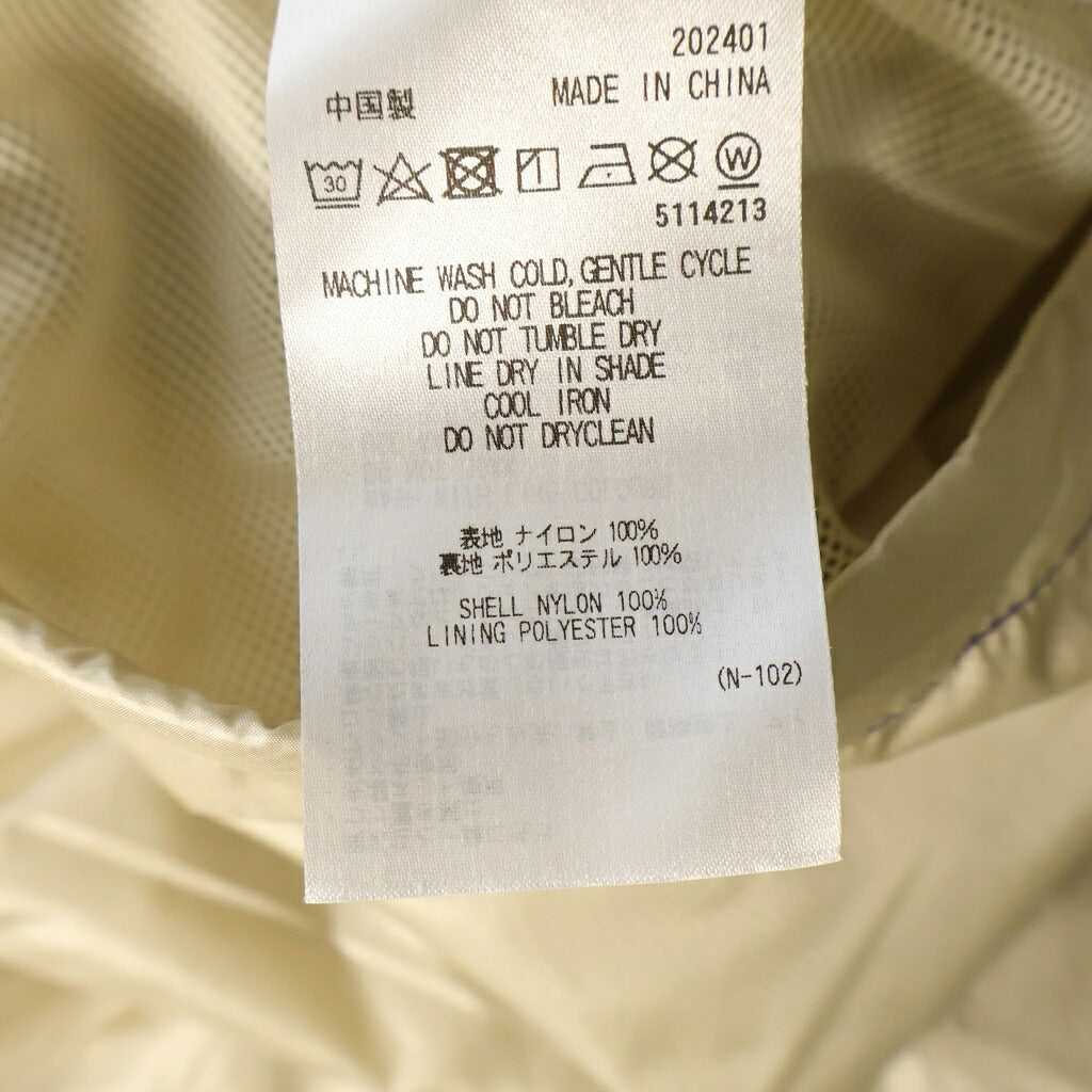 NO BRAND(ノーブランド) 24SS MARMOT CAPITAL マーモット キャピタル NYLON COLOR STITCH SHIRTS ナイロンカラーステッチ 長袖シャツジャケット ベージュ 24SS-L3-04