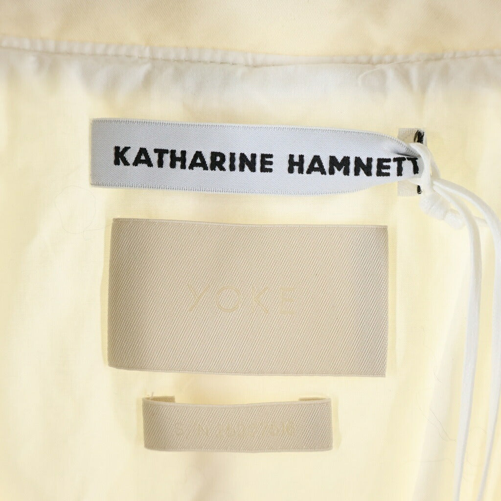 YOKE(ヨーク) 25AW ×KATHARINE HAMNETT RECYCLE POLYESTER SHORT BLOUSON キャサリン ハムネット リサイクル ポリエステル ショートジャケット ブルゾン アイボリー YK25FW01129B-KH