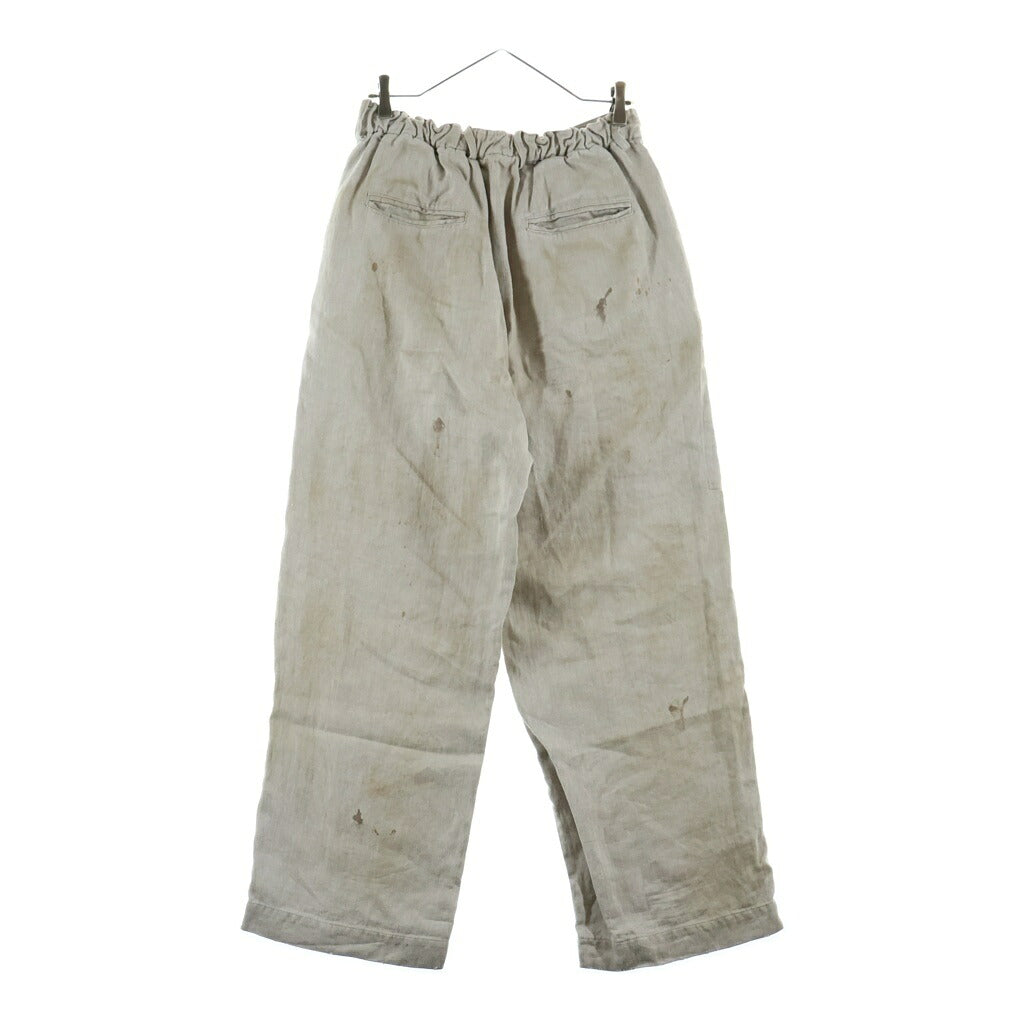 Stein(シュタイン) HEAVY LINEN HERRINGBONE WIDE EASY TROUSERS ヘビー リネン ヘリンボーン ワイド イージー スラックス ベージュ ST.1242