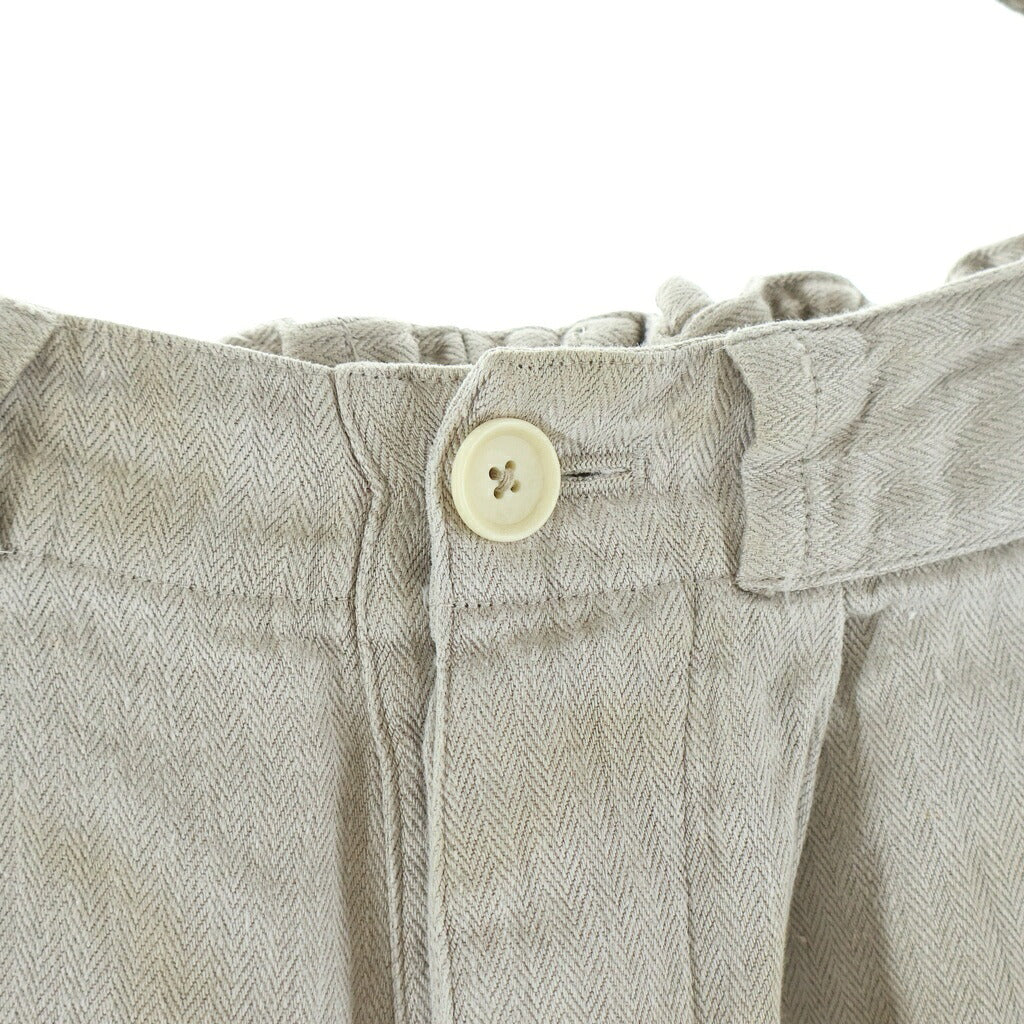 Stein(シュタイン) HEAVY LINEN HERRINGBONE WIDE EASY TROUSERS ヘビー リネン ヘリンボーン ワイド イージー スラックス ベージュ ST.1242