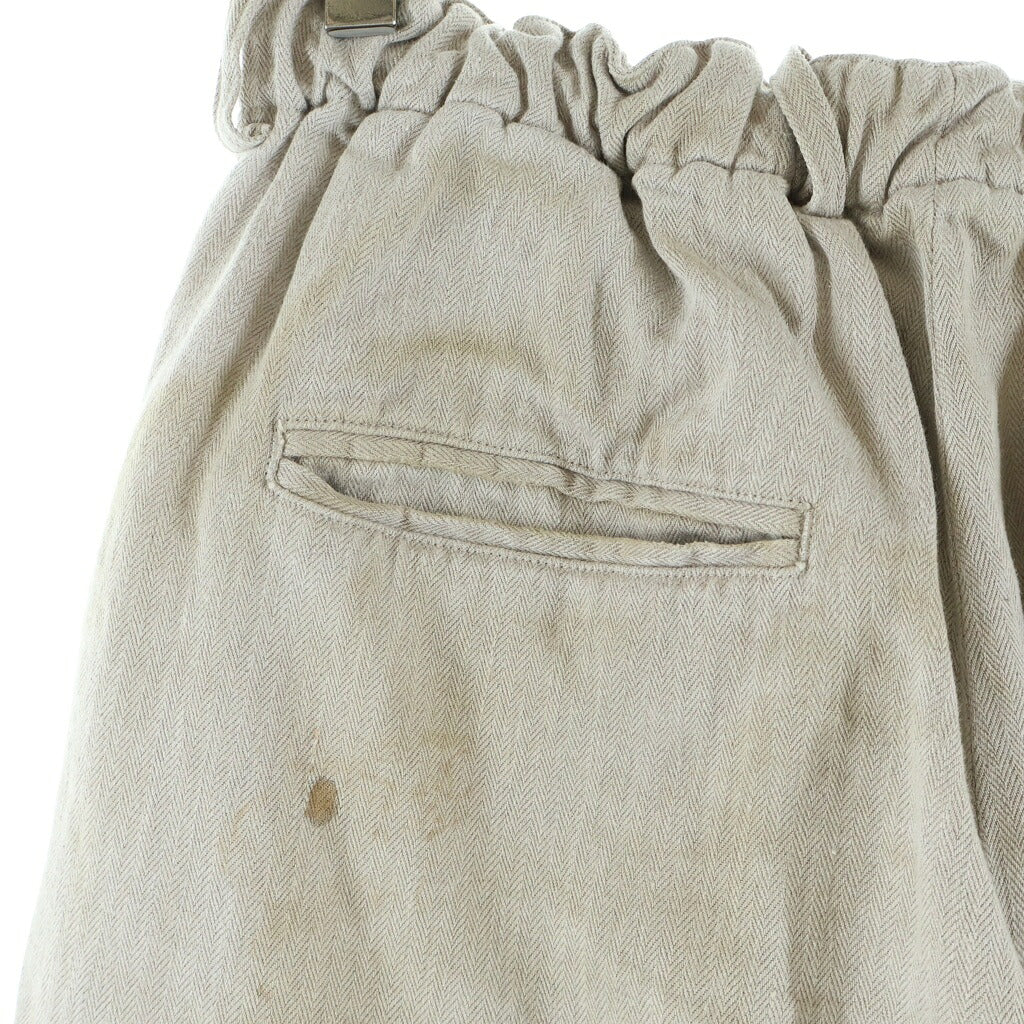 Stein(シュタイン) HEAVY LINEN HERRINGBONE WIDE EASY TROUSERS ヘビー リネン ヘリンボーン ワイド イージー スラックス ベージュ ST.1242