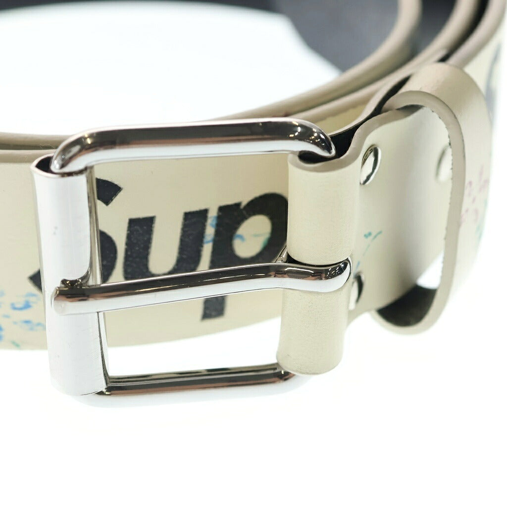 SUPREME(シュプリーム) 25AW Repeat Leather Belt Floral リピート レザー ベルト フローラル ホワイト