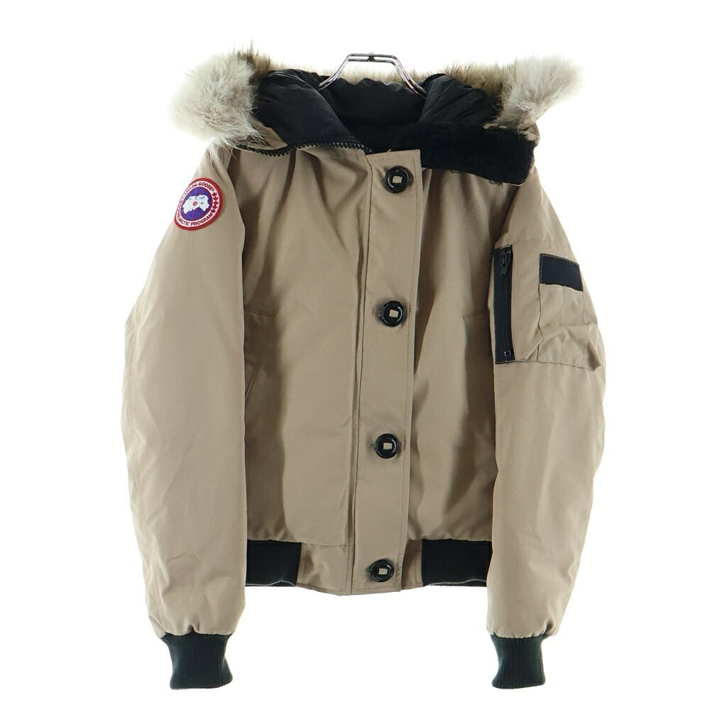 CANADA GOOSE(カナダグース) LABRADOR BOMBER ラブラドール ボンバー ファーフーデッド ダウンジャケット ベージュ レディース 7967JL