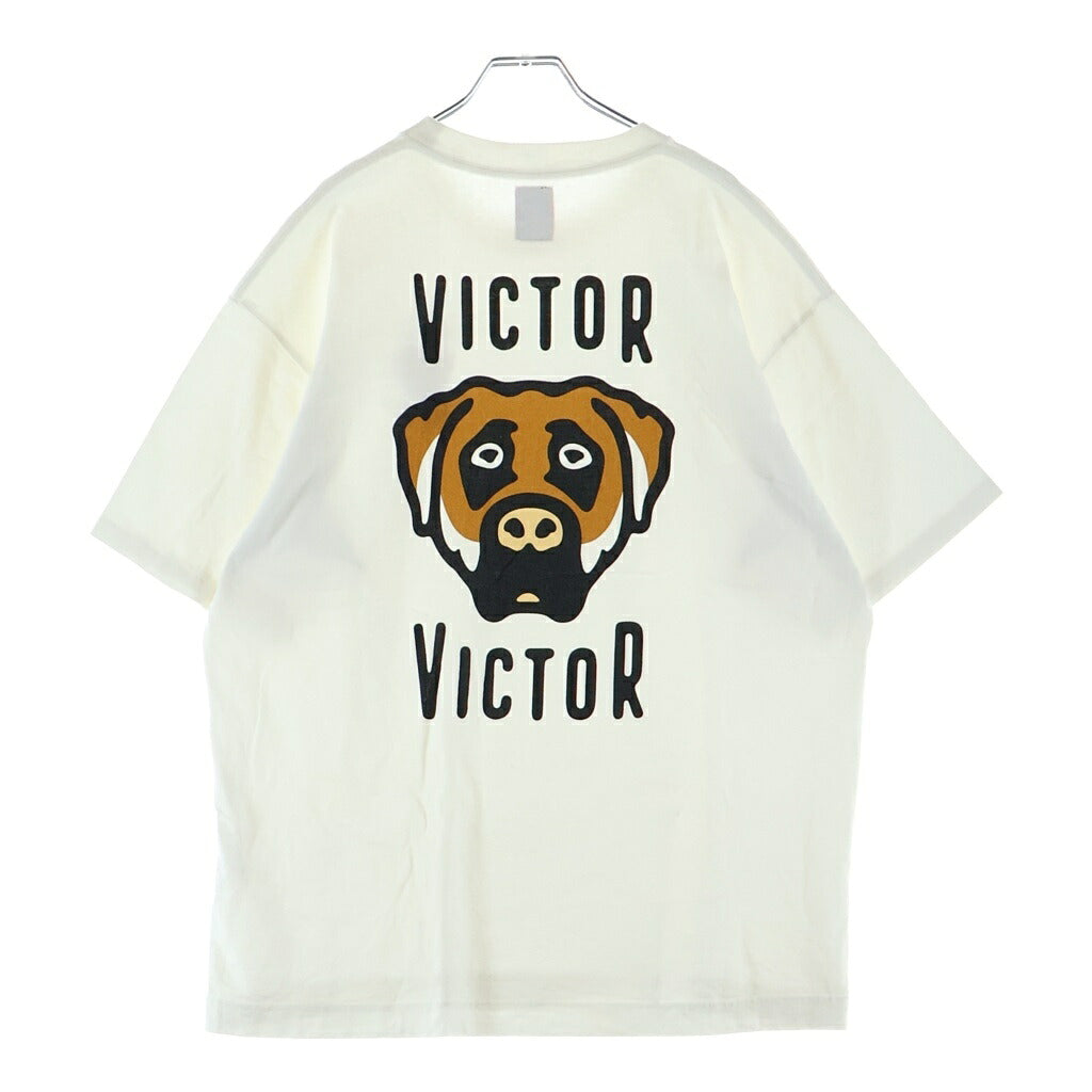 HUMAN MADE(ヒューマンメイド) ×Victor Victor Worldwide T-Shirt ヴィクターヴィクターワールドワイド クルーネック半袖Tシャツ カットソー ホワイト VV01CS002