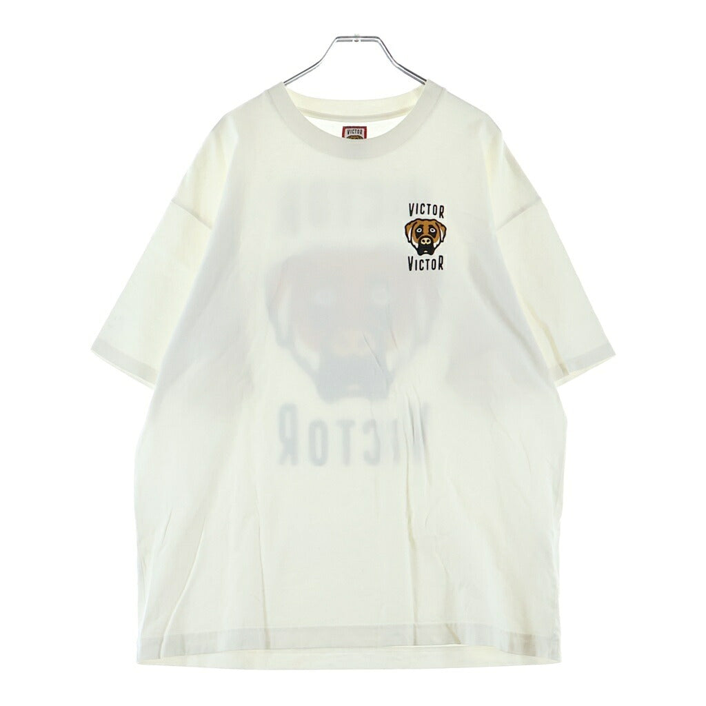 HUMAN MADE(ヒューマンメイド) ×Victor Victor Worldwide T-Shirt ヴィクターヴィクターワールドワイド クルーネック半袖Tシャツ カットソー ホワイト VV01CS002