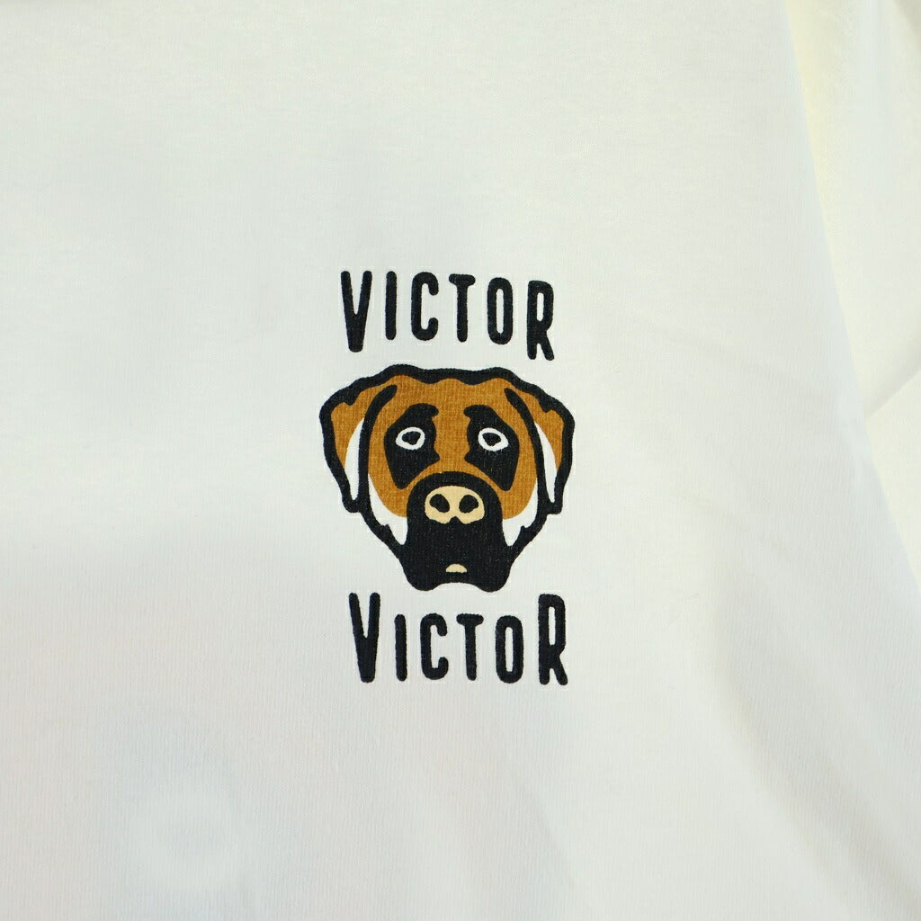 HUMAN MADE(ヒューマンメイド) ×Victor Victor Worldwide T-Shirt ヴィクターヴィクターワールドワイド クルーネック半袖Tシャツ カットソー ホワイト VV01CS002
