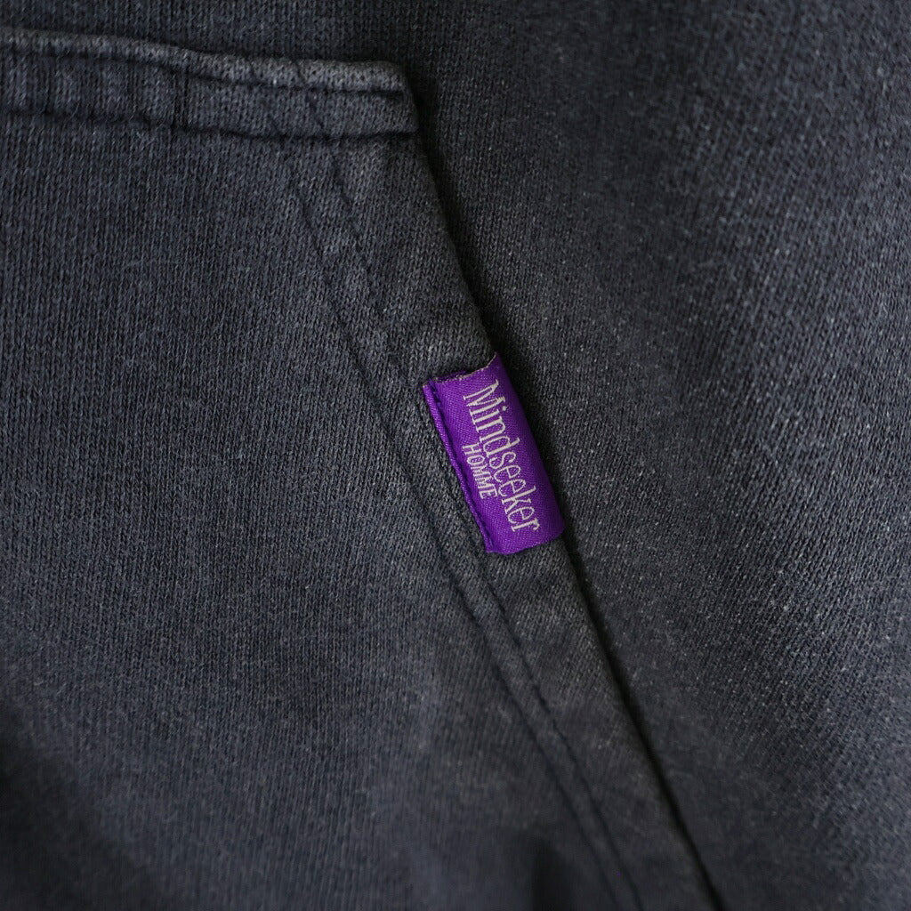 MINDSEEKER(マインドシーカー) HOMME オム ヴィンテージ フェード加工 ジップアップフーディー パーカー ブラック MSH-23-02