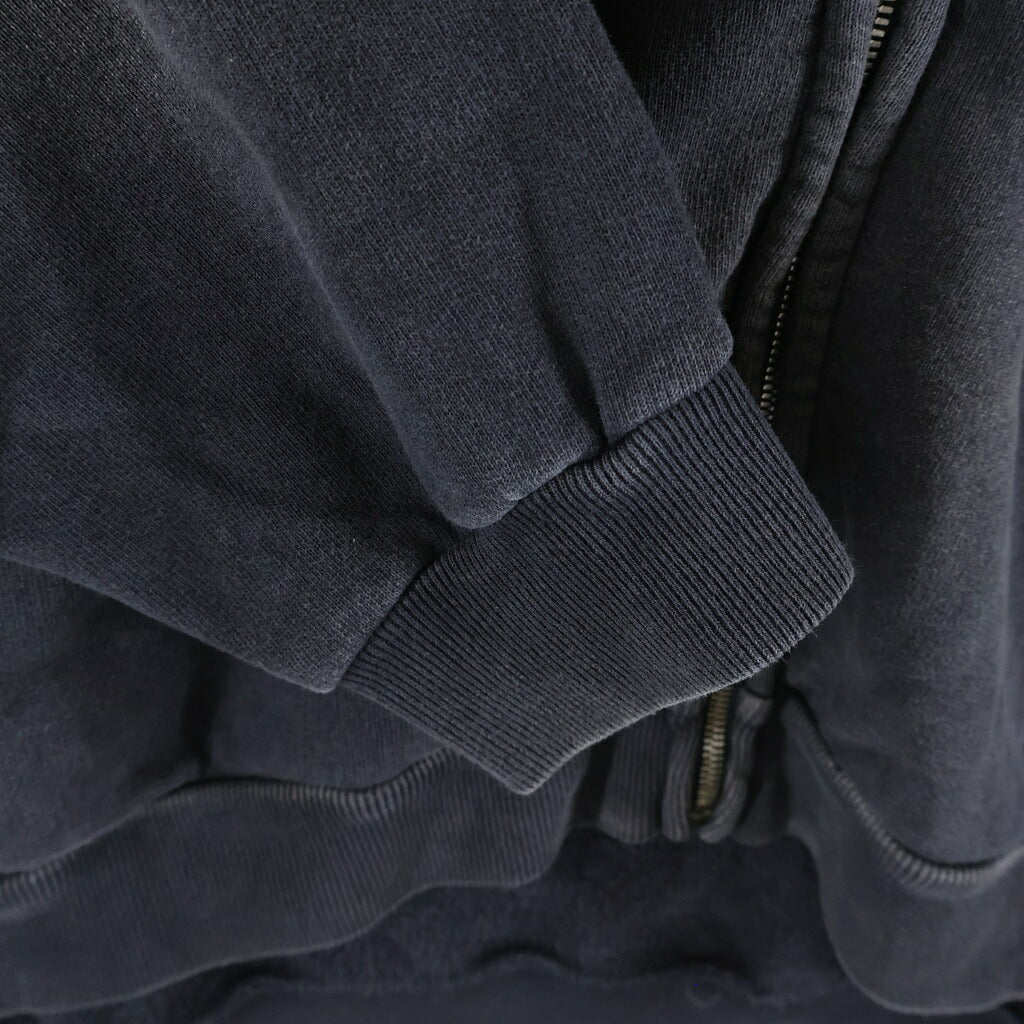 MINDSEEKER(マインドシーカー) HOMME オム ヴィンテージ フェード加工 ジップアップフーディー パーカー ブラック MSH-23-02