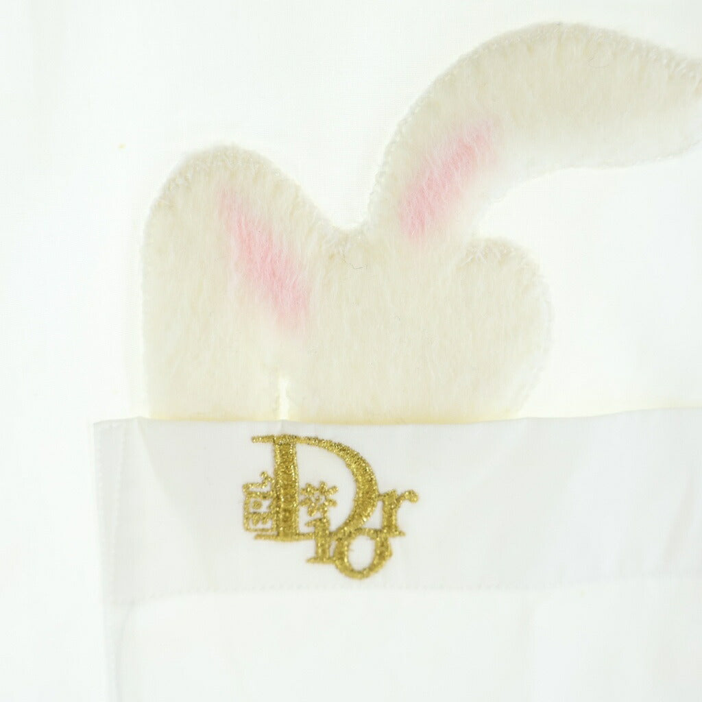 DIOR(ディオール) 23SS ×ERL バニーパッチ ゴールドトーンロゴエンブロイダリー ロングスリーブドレスシャツ ホワイト 313C534B1581