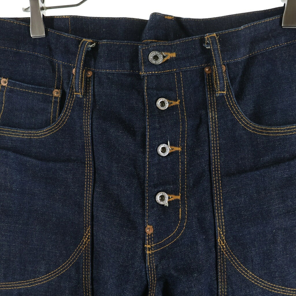 SUGARHILL(シュガーヒル) 24AW CLASSIC DOUBLE KNEE DENIM PANTS クラシック ダブルニー ワイドデニムパンツ インディゴ CLASS003