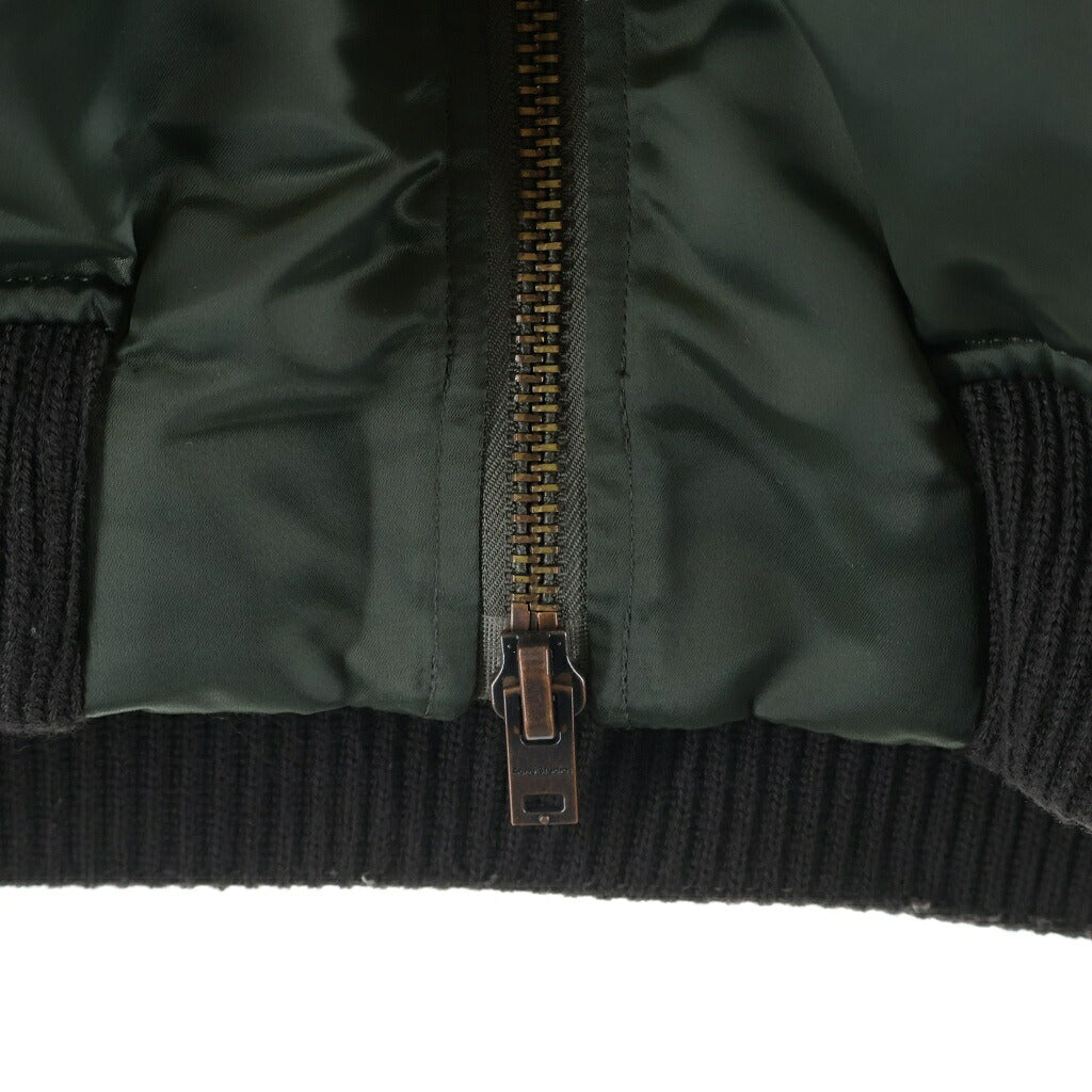 Acne Studios(アクネ ストゥディオズ) BOMBER JACKET アームロゴ刺繍 ナイロンボンバージャケット カーキ FN-MN-OUTW001129