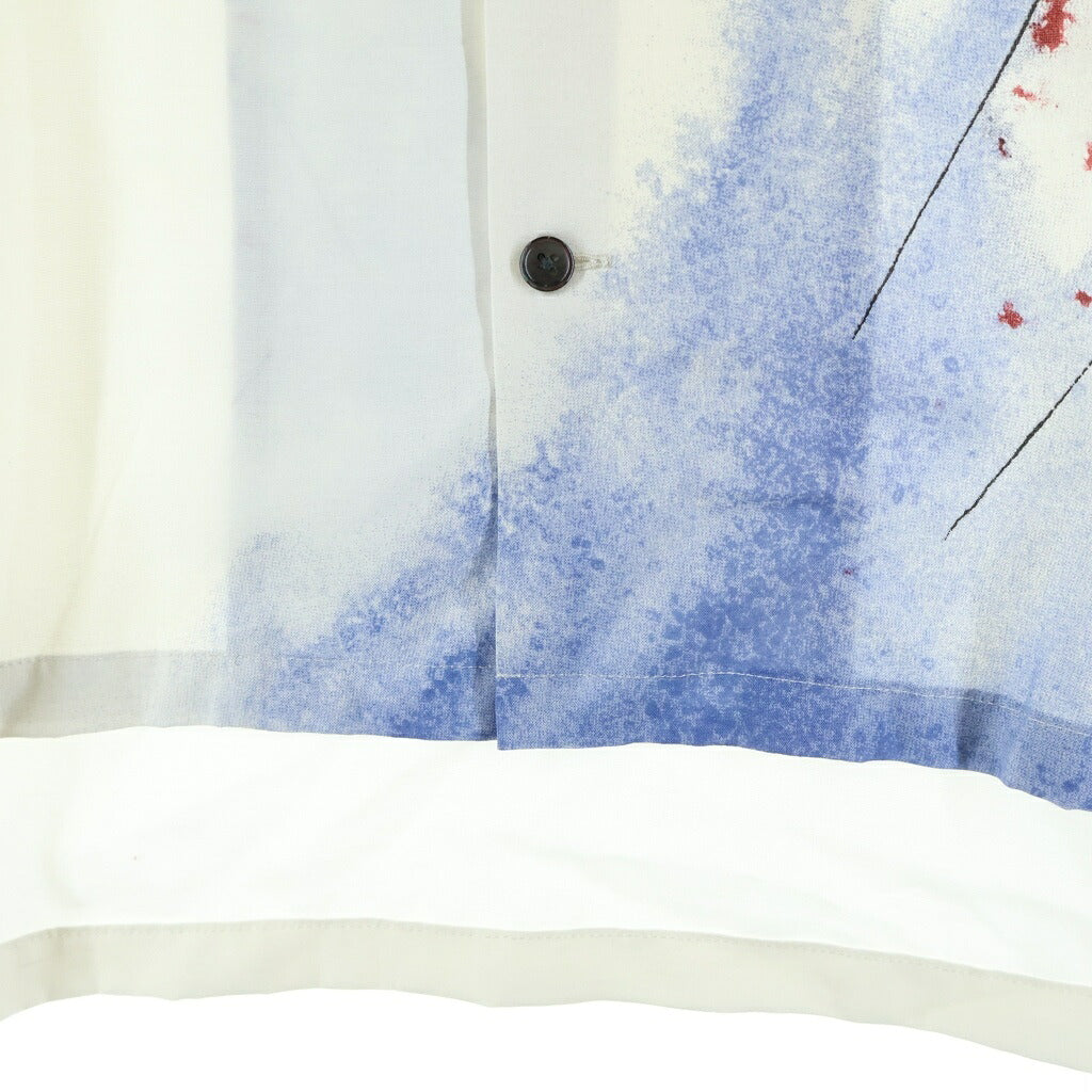 exodus brand(エクソダスブランド) 26SS ×彫よし 幽霊鬼斗卅六釁圖 レーヨン 半袖ハワイアンシャツ ホワイト HORIYOSHI III-HW-02