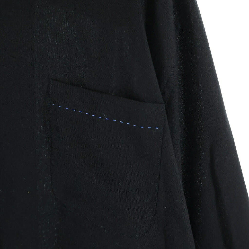 WACKO MARIA(ワコマリア) 26AW SWITCHING SHIRT L/S スイッチング ロングスリーブ オープンカラーシャツ ブラック/ブルー 26FWE-WMS-OC05