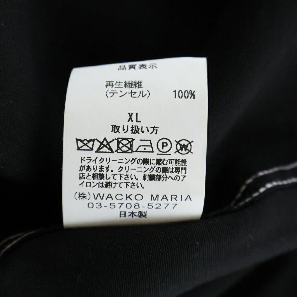 WACKO MARIA(ワコマリア) 26AW SWITCHING SHIRT L/S スイッチング ロングスリーブ オープンカラーシャツ ブラック/ブルー 26FWE-WMS-OC05