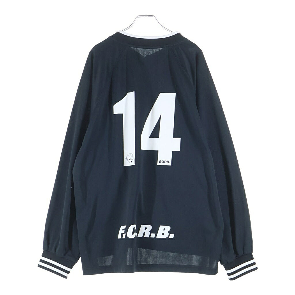 F.C.R.B./F.C.Real Bristol/FCRB(エフシーアールビー/エフシーレアルブリストル) 24SS ×paperboy L/S OVERSIZED GAME SHIRT ペーパーボーイ オーバーサイズ 長袖 ゲームシャツ カットソー ブラック FCRB-240148
