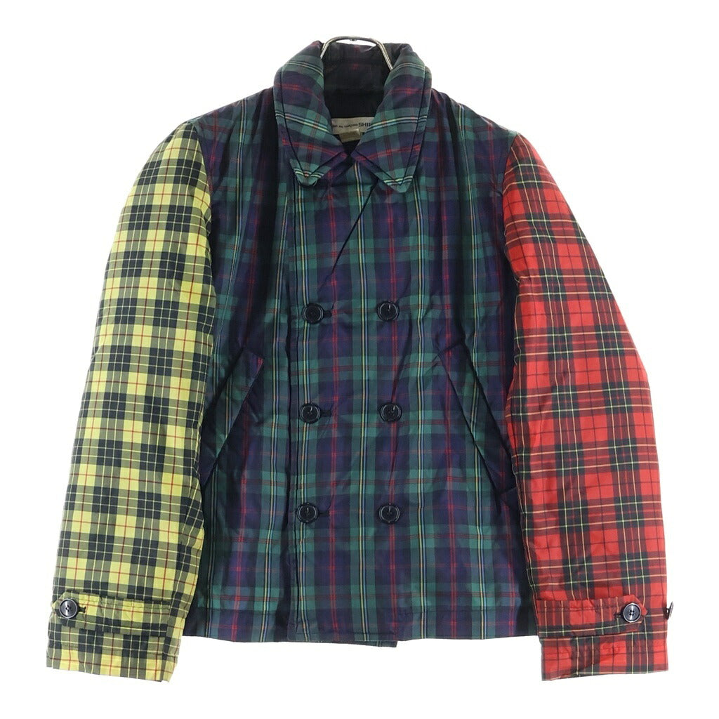 COMME des GARCONS SHIRT(コムデギャルソンシャツ) タータンチェック 中綿ダブルブレストジャケット マルチカラー W18902