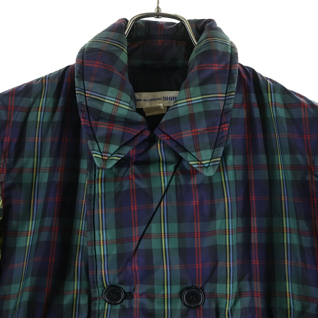COMME des GARCONS SHIRT(コムデギャルソンシャツ) タータンチェック 中綿ダブルブレストジャケット マルチカラー W18902