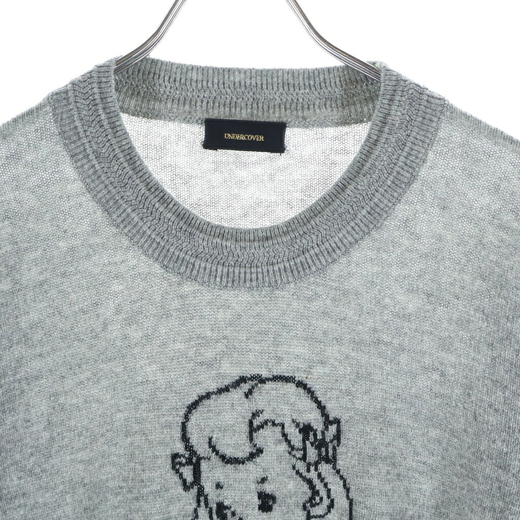 UNDERCOVER(アンダーカバー) 17AW Girl Sweater ガール クルーネックニット セーター グレー UCT4903-2
