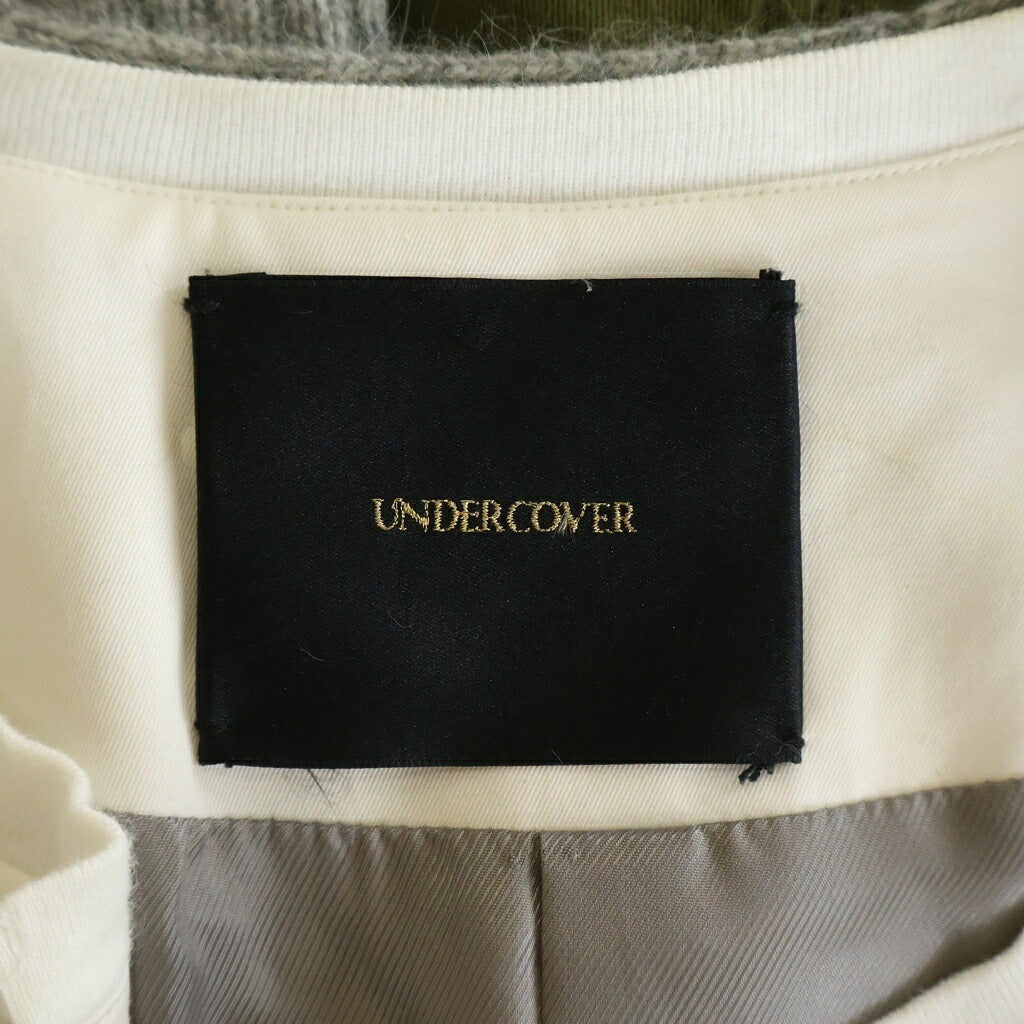 UNDERCOVER(アンダーカバー) 15AW ニットカーディガンドッキング ジョイントコート ジャケット グレー/カーキ UCP1312