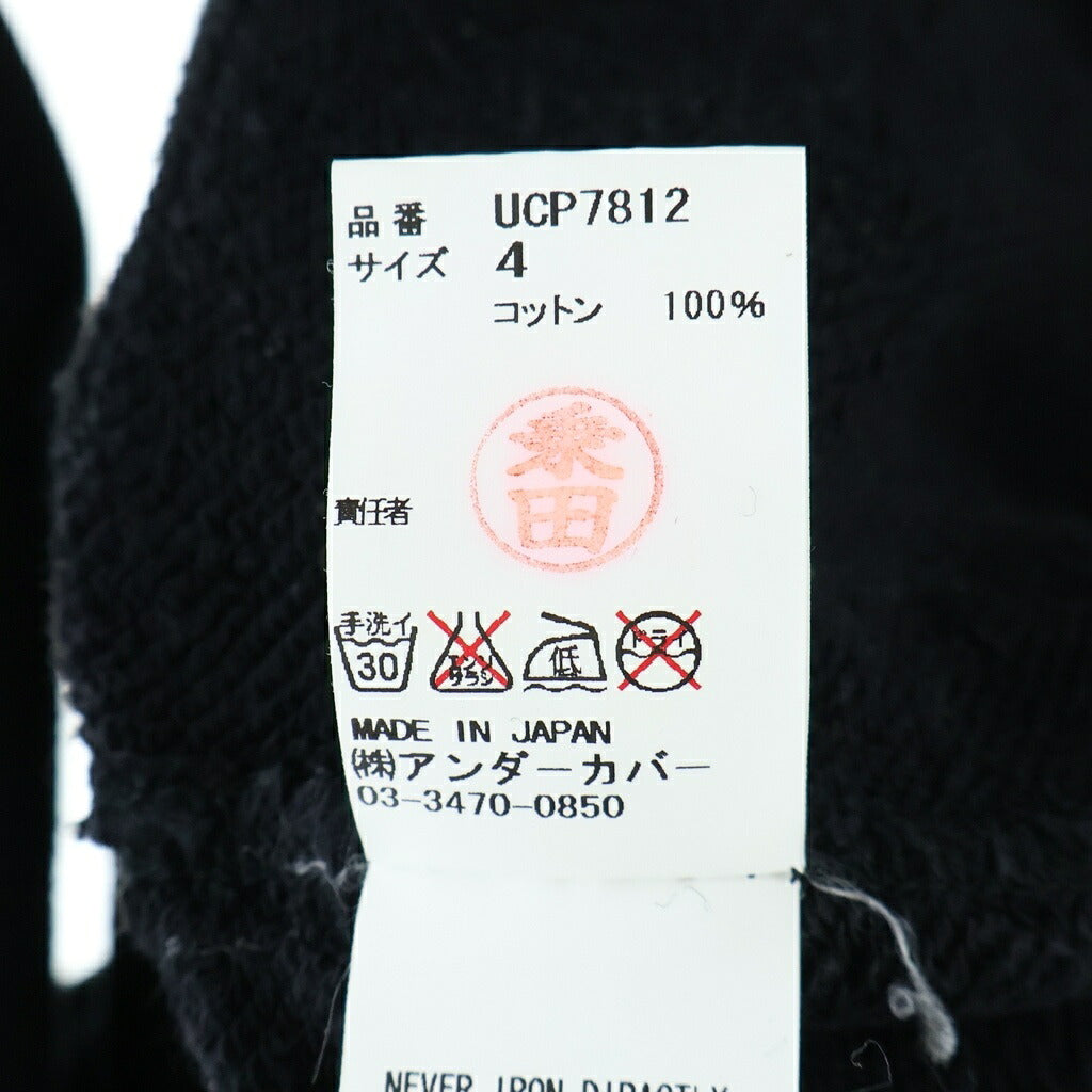 UNDERCOVERISM(アンダーカバイズム) 15AW コットン フロントプリント クルーネックスウェットシャツ トレーナー ブラック UCP7812