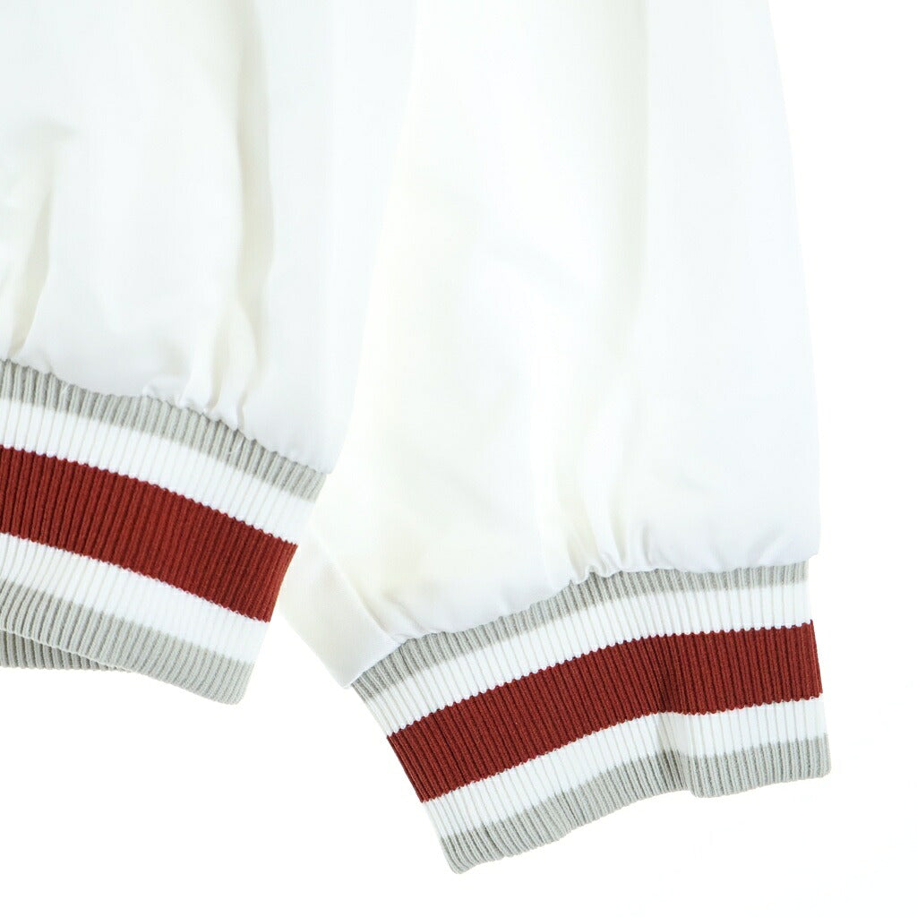 GIVENCHY(ジバンシィ) BOMBER JACKET ロゴ刺繍 ナイロン 1952 ボンバージャケット ブルゾン ホワイト BM016M15EH