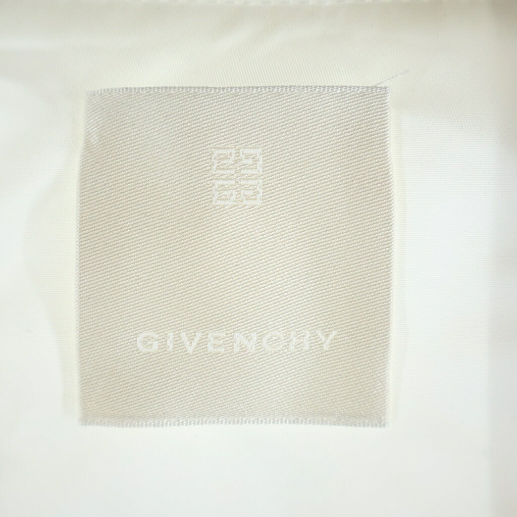 GIVENCHY(ジバンシィ) BOMBER JACKET ロゴ刺繍 ナイロン 1952 ボンバージャケット ブルゾン ホワイト BM016M15EH