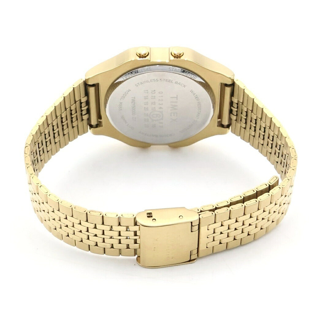 MM6 Maison Margiela(エムエムシックスメゾンマルジェラ) ×TIMEX T80 タイメックス グリーン文字盤 クォーツ ステンレス デジタルウォッチ 腕時計 ゴールド TW2Y50000