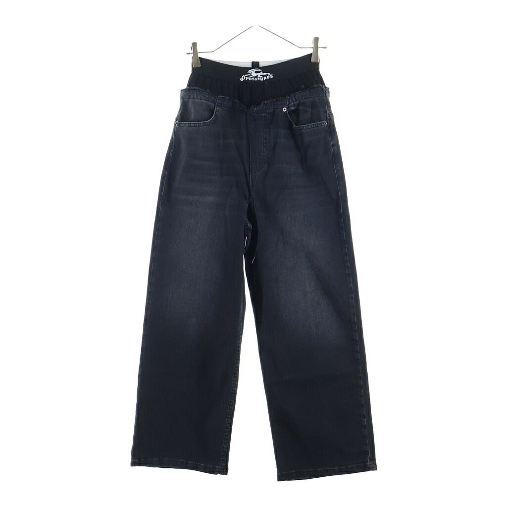 PROTOTYPES(プロトタイプス) REGULAR WAISTBAND JEANS レギュラー ウエストバンド ストレートデニムパンツ ブラック 31PT07DPA01MWBL