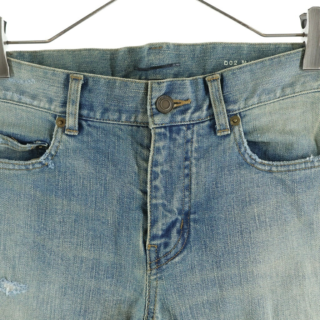 SAINT LAURENT PARIS(サンローランパリ) 16AW エディ期 デストロイクラッシュ スリムフィット スキニーデニムパンツ インディゴ 391659 Y847M