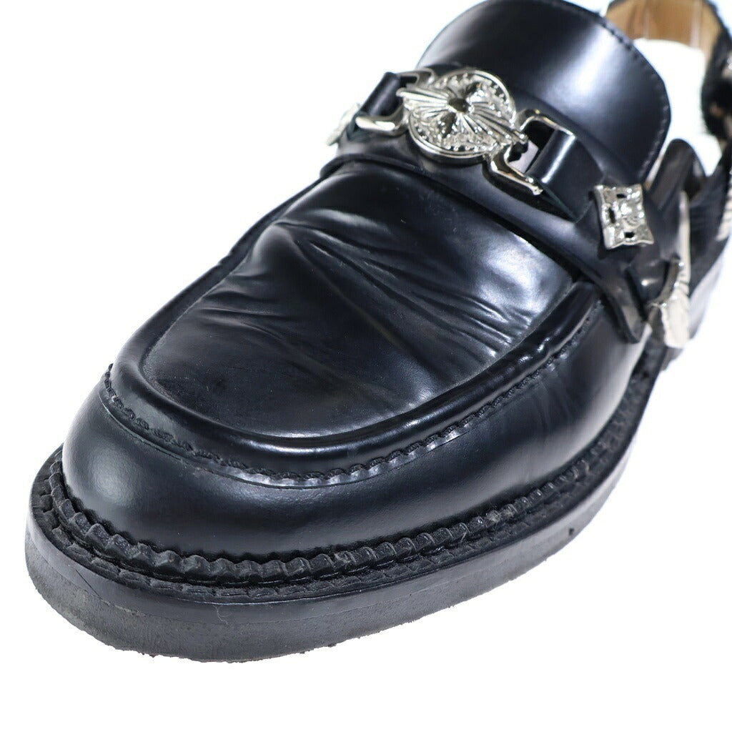TOGA PULLA(トーガ プルラ) RAY BEAMS別注 Loafer Sandal レザーローファーサンダル レディース ブラック