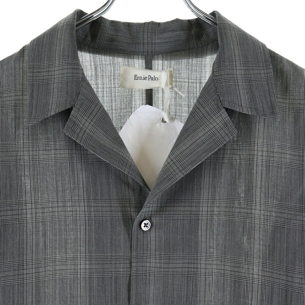 Ernie Palo(アーニーパロ) WOOL CHECK SHIRT JACKET シルク混 チェック柄 ウールシャツジャケット グレー EP11BL04