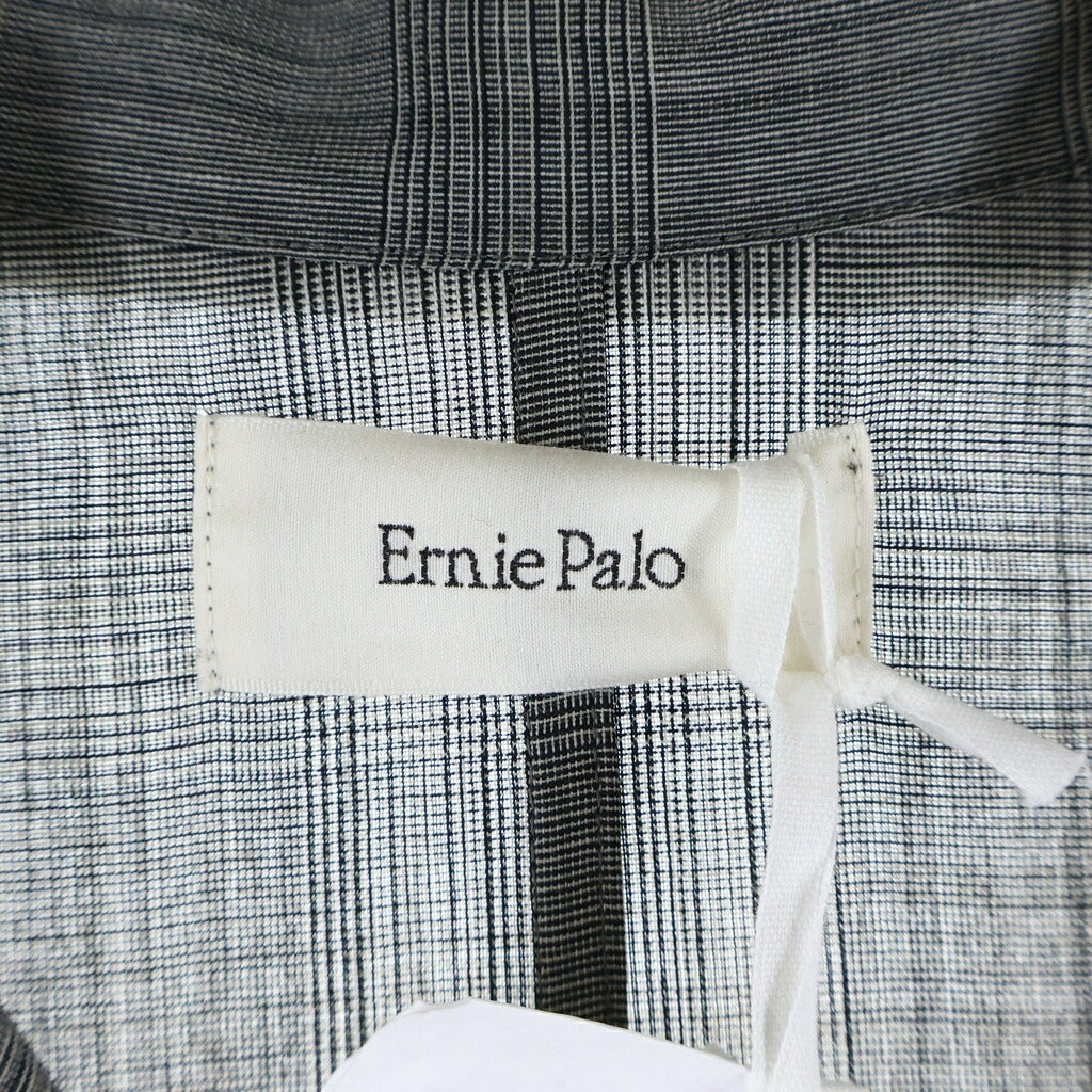 Ernie Palo(アーニーパロ) WOOL CHECK SHIRT JACKET シルク混 チェック柄 ウールシャツジャケット グレー EP11BL04