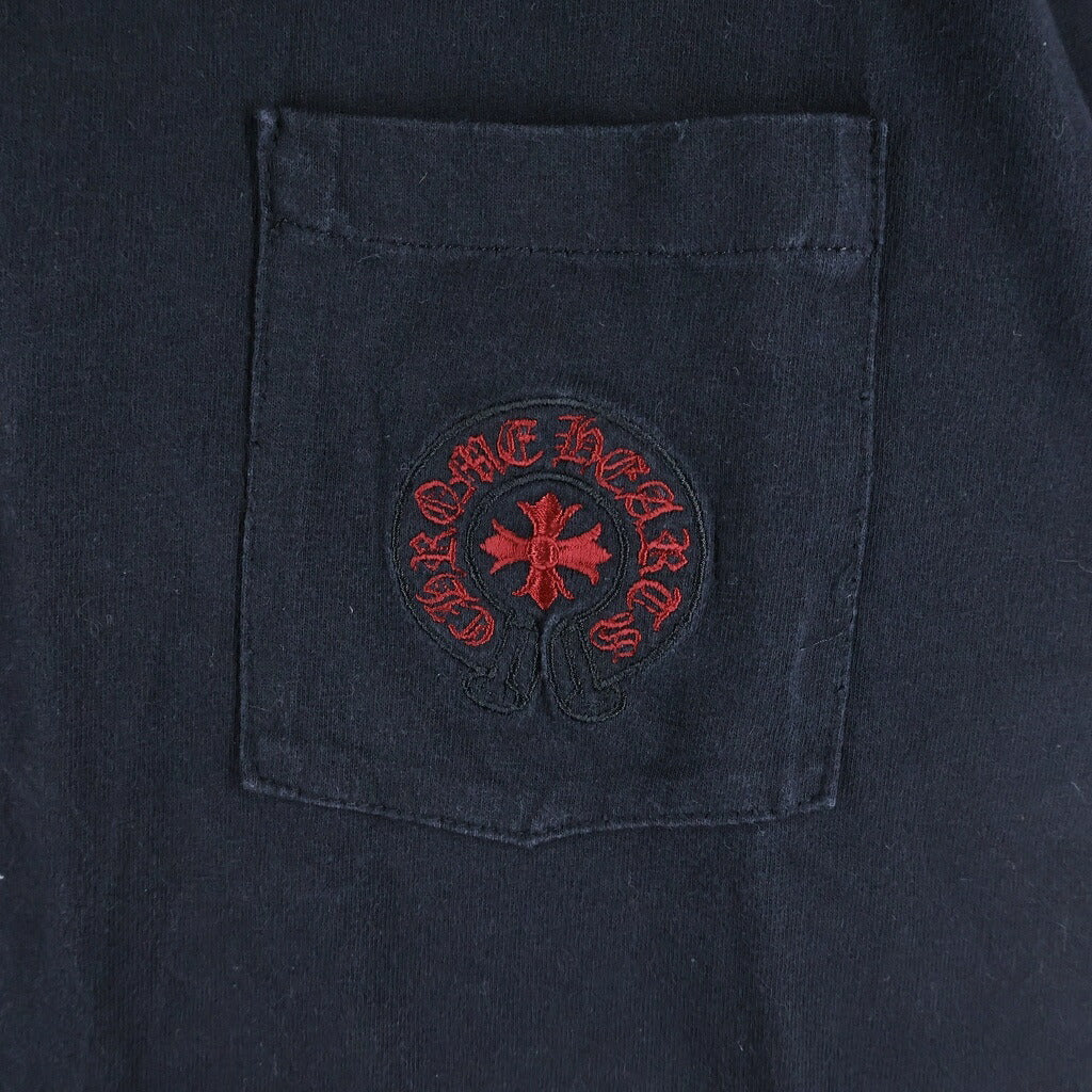 CHROME HEARTS(クロムハーツ) OLD CH PLS S/S TEE オールド CHプラス刺繍 クルーネック 半袖Tシャツ カットソー ブラック