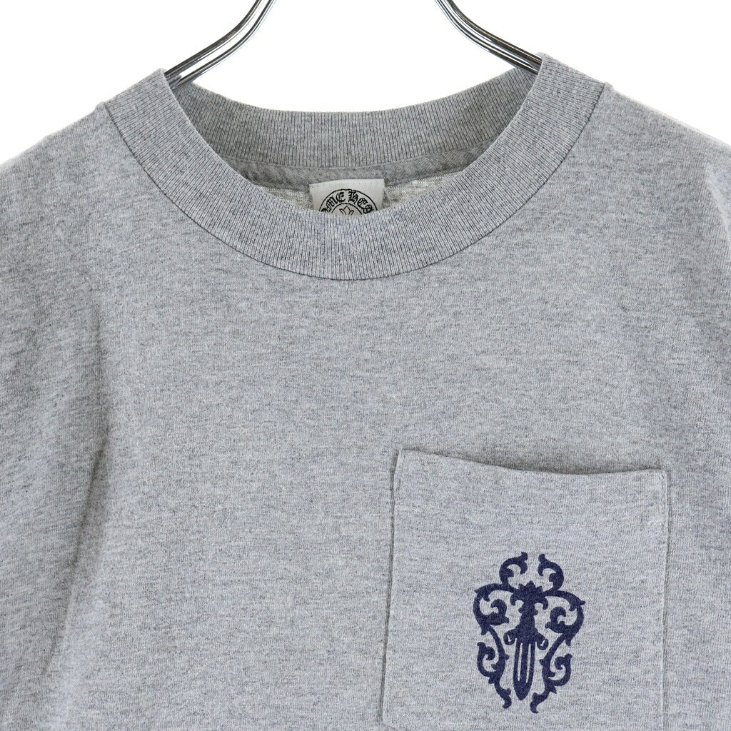 CHROME HEARTS(クロムハーツ) OLD S/S TEE オールド ヴァインダガー バックホースシュープリント クルーネック 半袖Tシャツ カットソー グレー