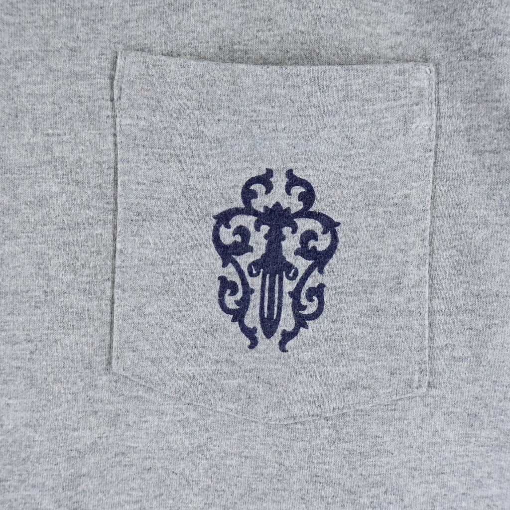 CHROME HEARTS(クロムハーツ) OLD S/S TEE オールド ヴァインダガー バックホースシュープリント クルーネック 半袖Tシャツ カットソー グレー