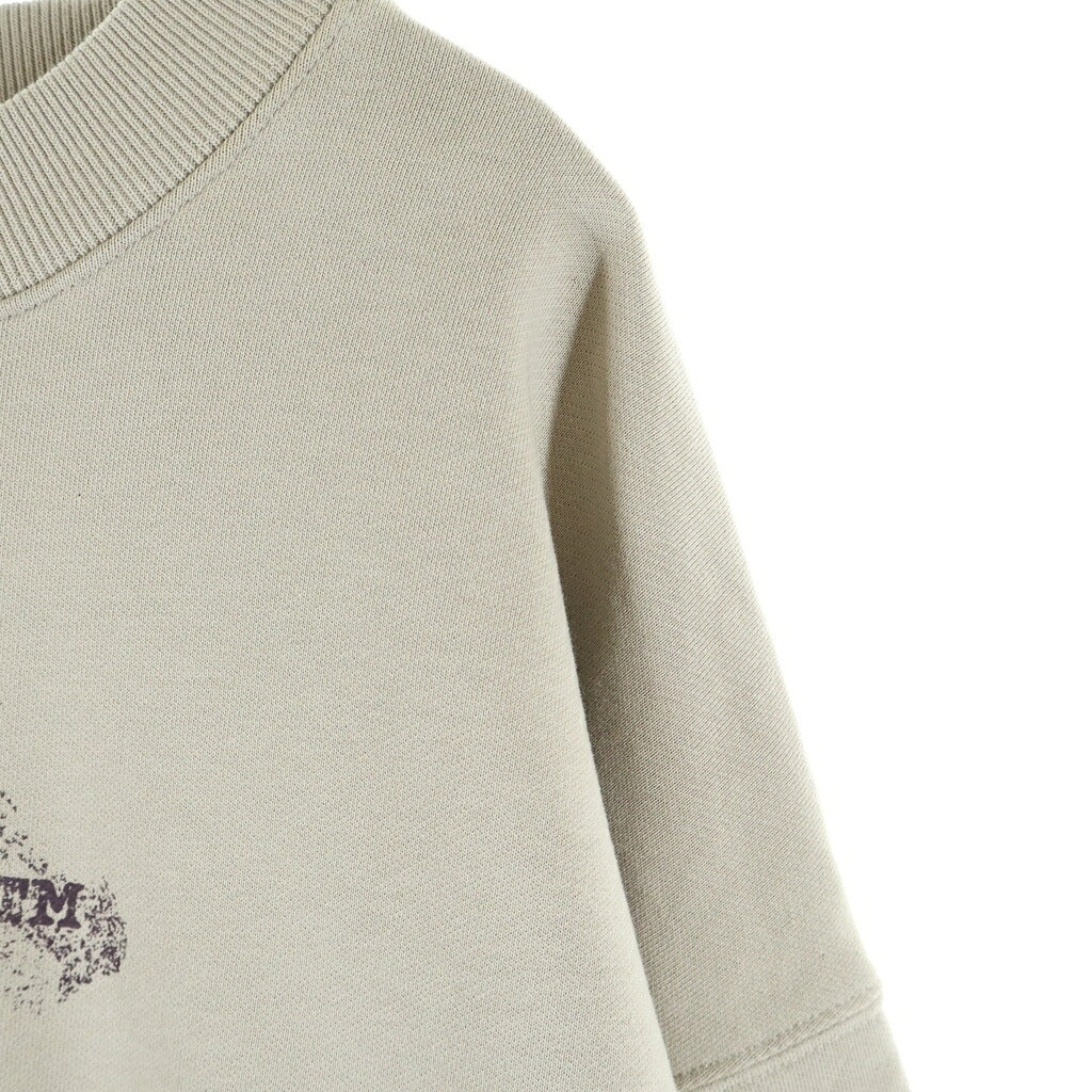 OFF-WHITE(オフホワイト) 26SS LOGO CREWNECK SWEATSHIRT バックアロー ロゴプリント クルーネックスウェットトレーナー ベージュ 44MBA054S26F003250